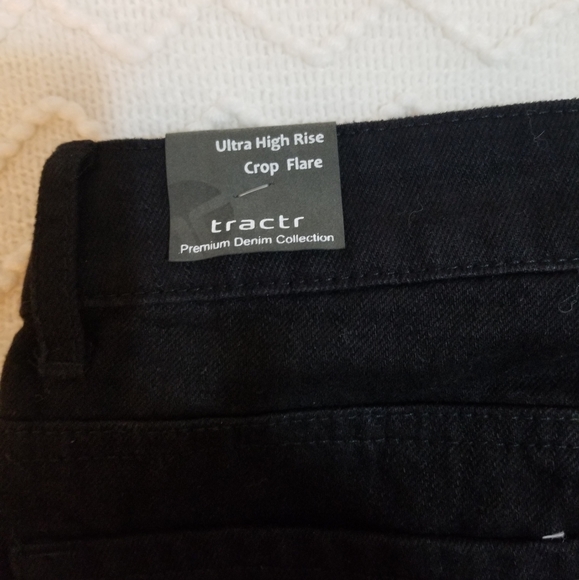 TRACTR black high rise, straight leg jeans - Picture 2 of 3
